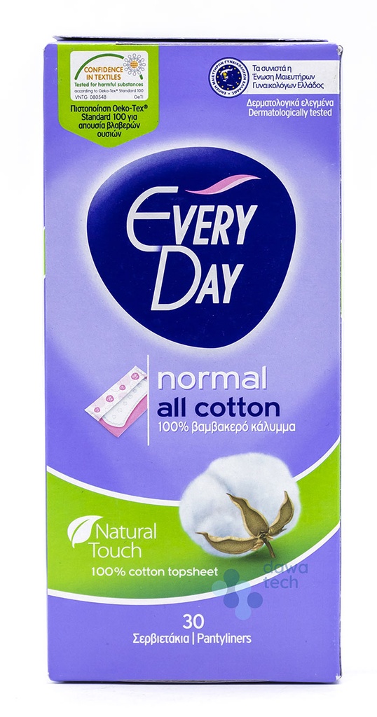 Everyday All Cotton Normal 30 Pantyliners