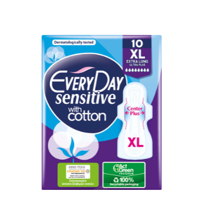 Everyday Sensitive With Cotton Xl 10Pads