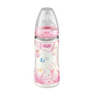 Nuk 0-6 Silicon 300Ml Pink