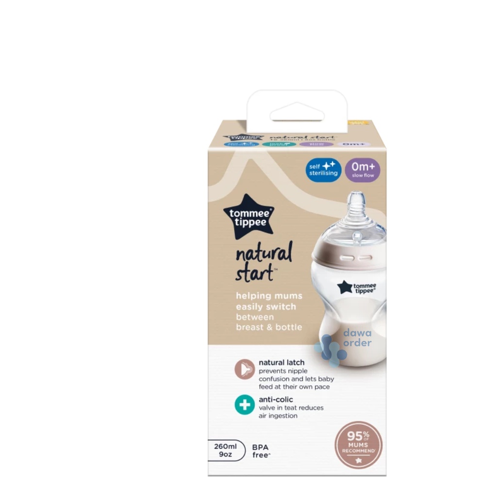 Tommee Tippee Closer To Nature Anti-Colic Teat 0M+ 260Ml