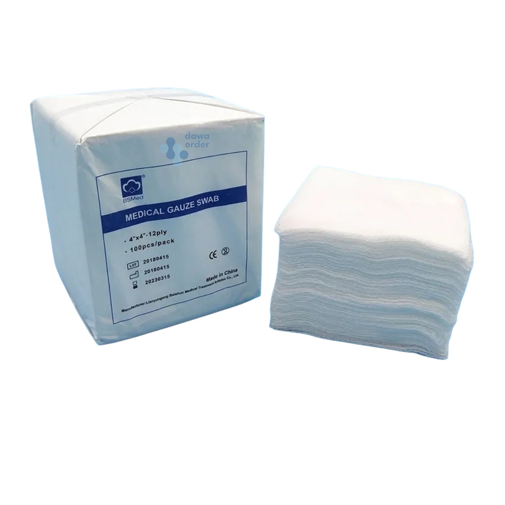 Absorbent Cotton Gauze Swabs 4*4