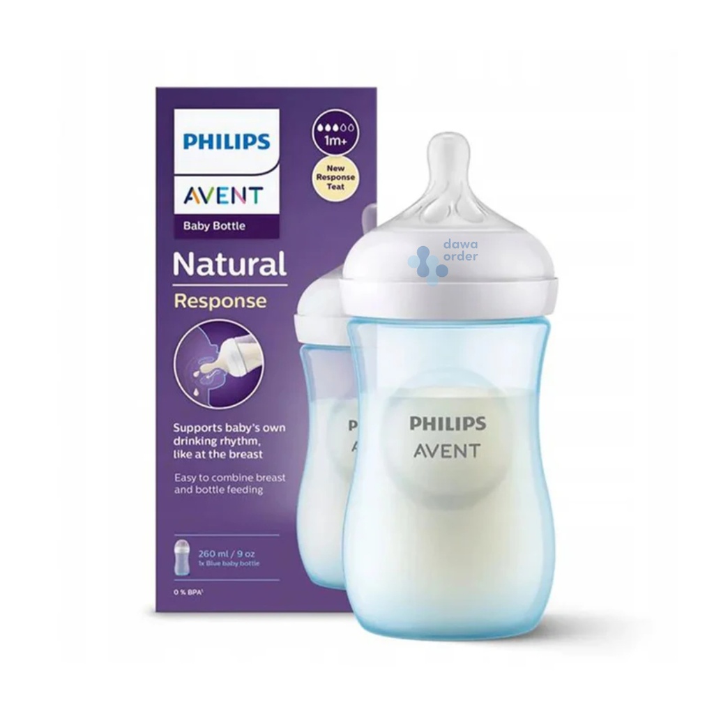 Avent Natural 1M+ 2 Bottle Blue