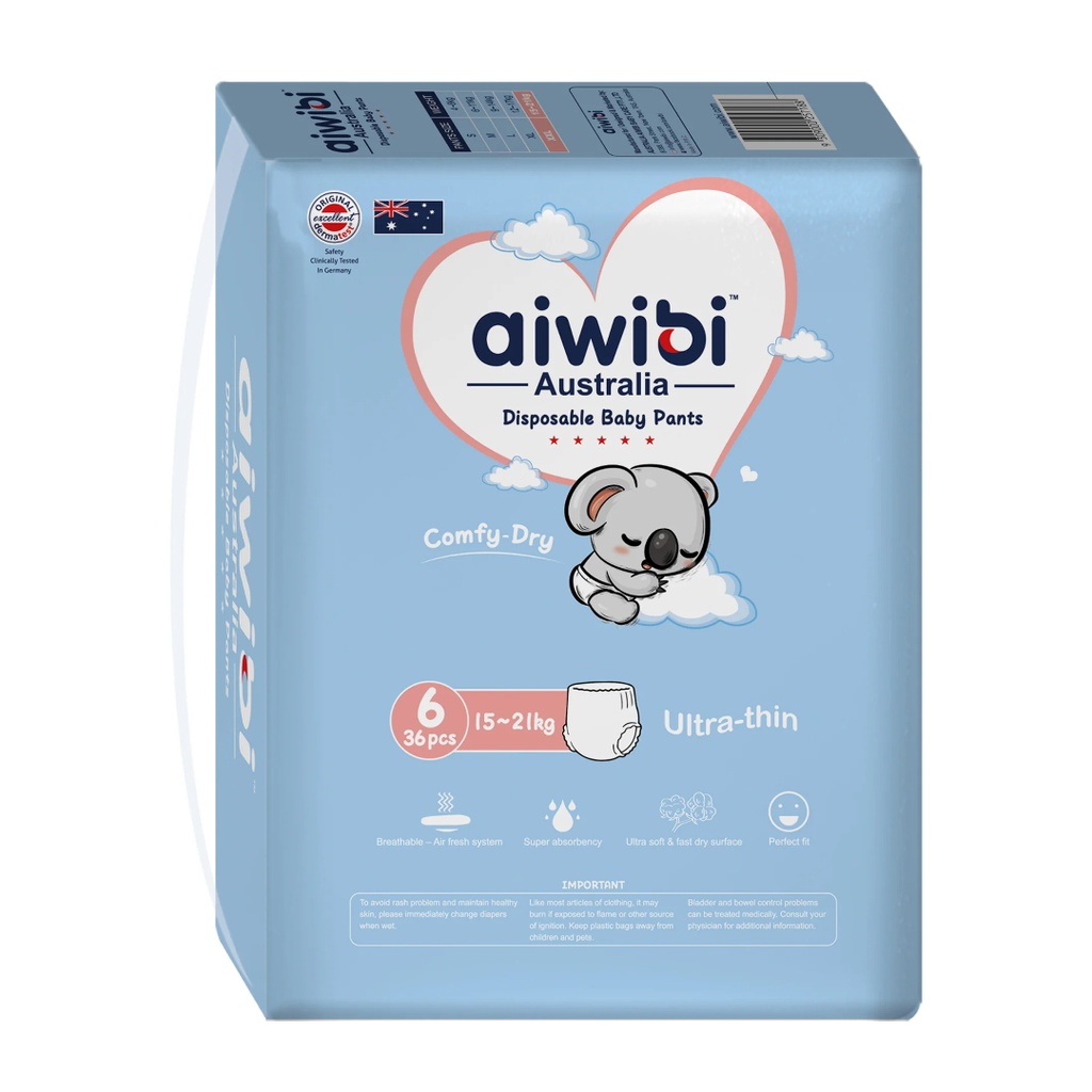 Aiwibi Baby Pants 6 Xxl 36 Pcs