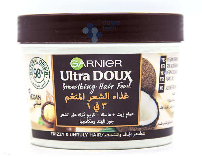 Garnier Ultra Doux Hairfood Jar Macadamia 390Gm