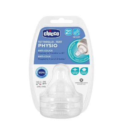 CHICCO WELL-BEING NIPPLE (2m+) (2 PCS)