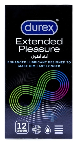 DUREX EXTENDED PLEASURE (12 CONDOMS)