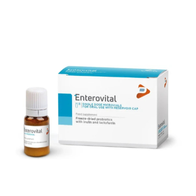 Enterovital 8 Single Dose Microvials For Oral Use With Reservoir Cap