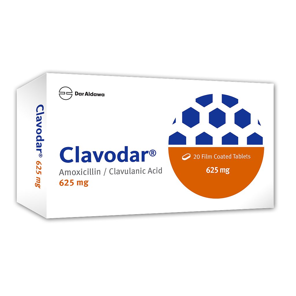 CLAVODAR    500 mg, 125 mg oral film coated tablets