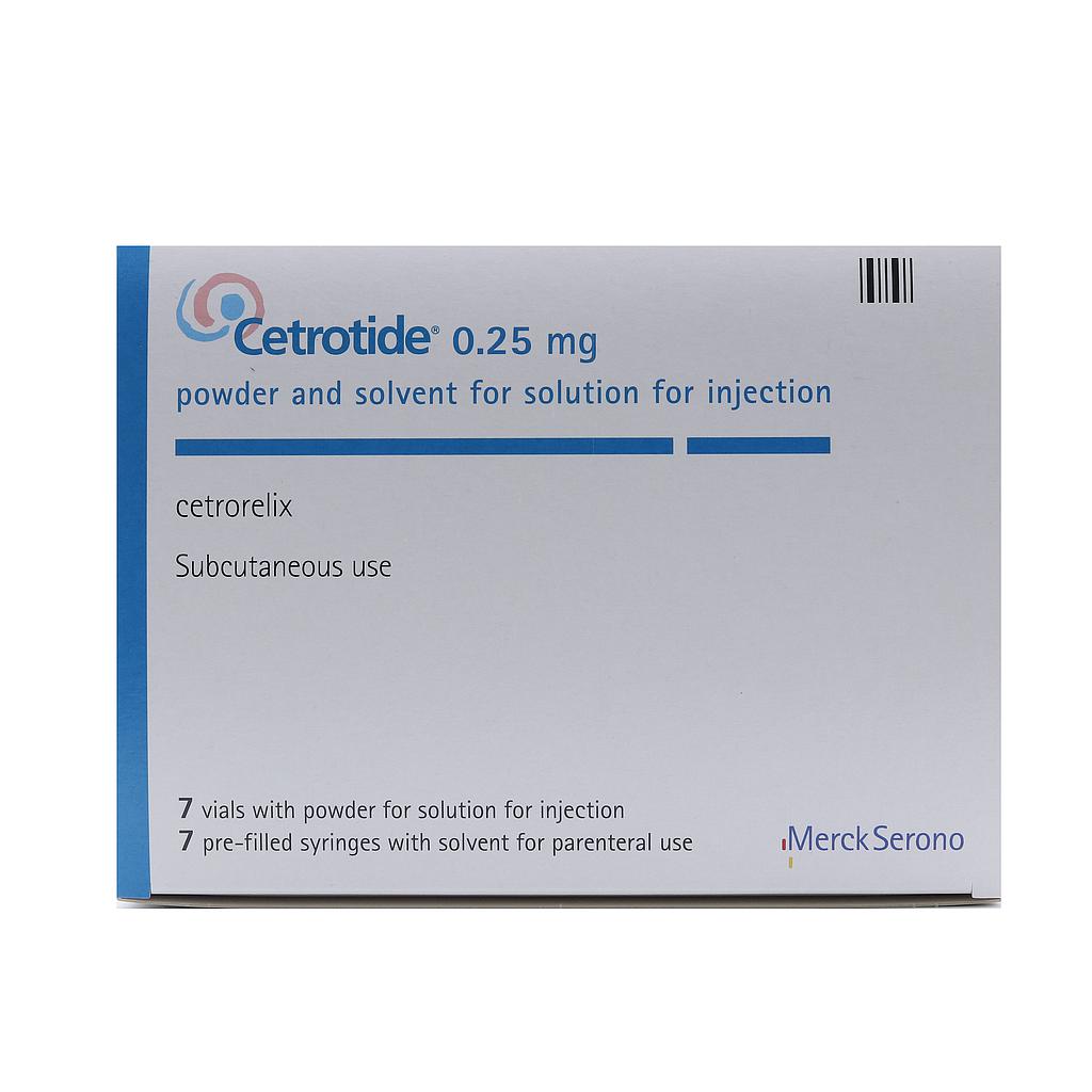Cetrotide  0.25 mg Parenteral vial and solvent