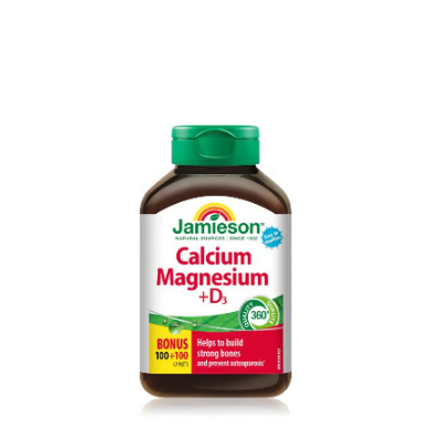 JAMIESON CALCIUM MAGNESIUM +VITAMIN D3 (200 CAPLETS)