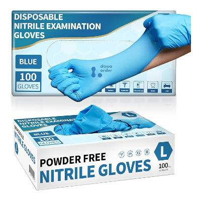 Gloves Nitrile Powder Free Blue (L)