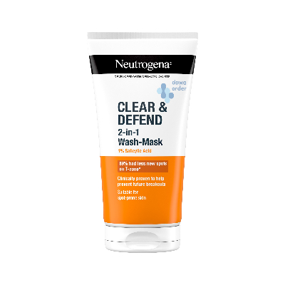Neutrogena Clear & Portect 2 In 1 Wash/Mask (150Ml)