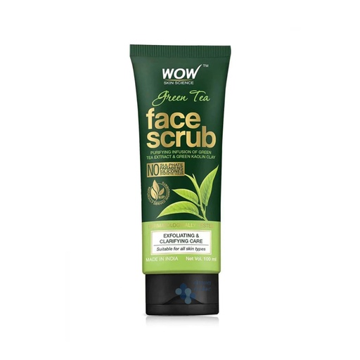 Wow Face Scrub Green Tea 100Ml