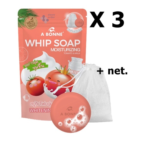 A Bonne Whip Soap Super Hydrating Tomato &Milk