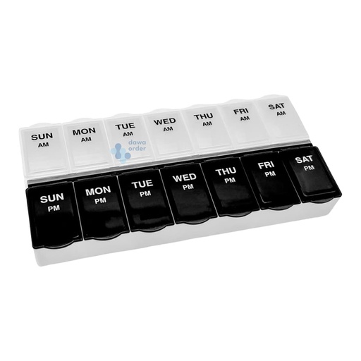 7 Days Pill Organizer Black Box