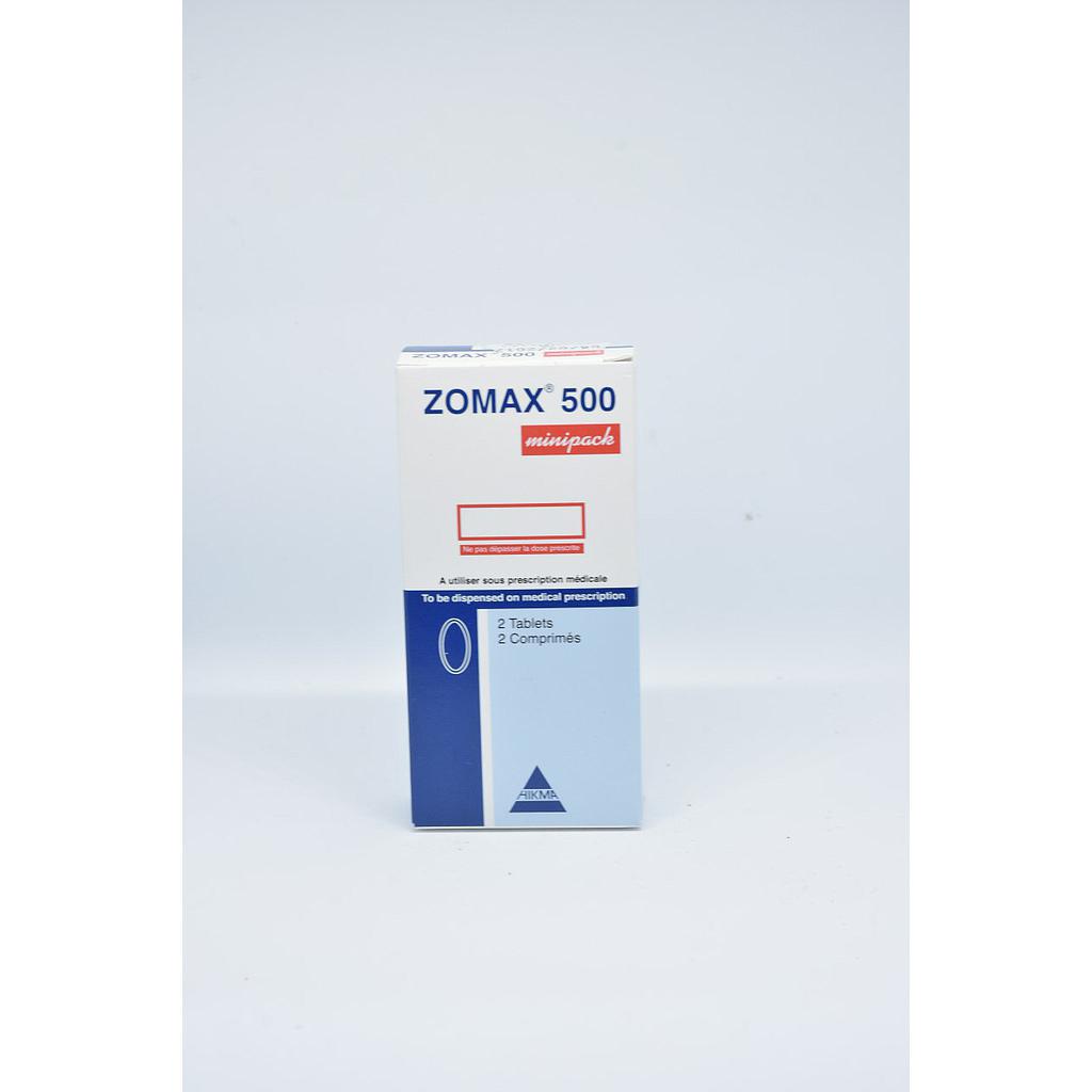 Zomax   (Minipack) 500 mg 2 oral film coated tablets