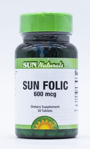 SUN NATURALS SUN FOLIC 600mcg (30 TABLETS)