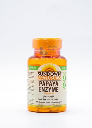 SUNDOWN PAPAYAA ENZYME (100 CHEWABLE TABLETS)