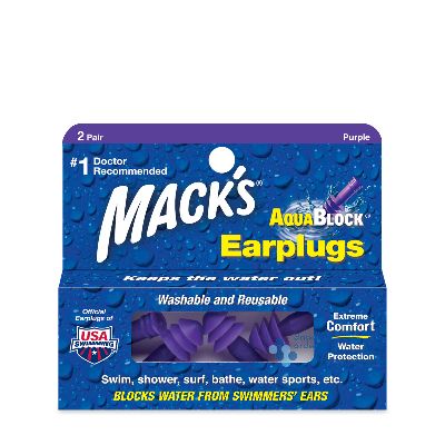 Macks Ear Plugs Aqua Block 1 Pair