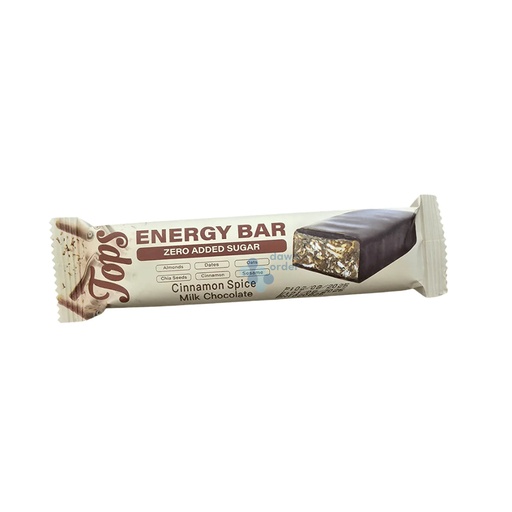 Tops Energy Bar Cinnamon Spice Milk Chocolate (50 G)