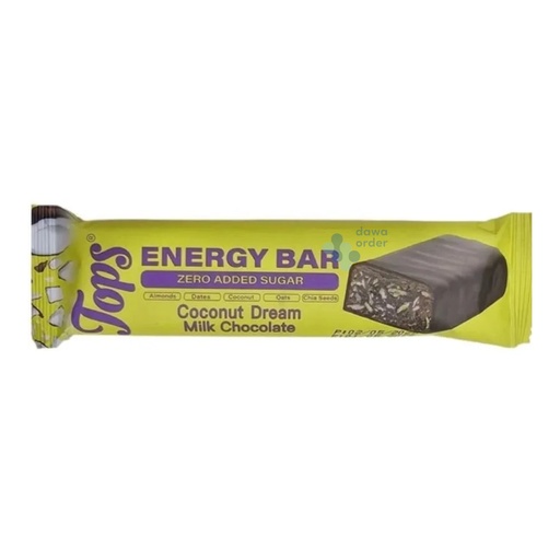 Tops Energy Bar Coconut Dream Dark Chocolate (50 G)