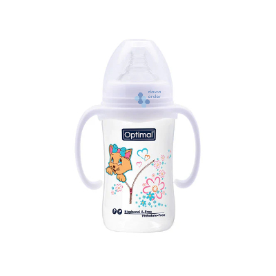 Optimal Wide Neck Baby Bottle 240 Ml With Handel