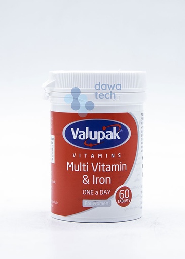 Valupak (Multivitamin+ Iron) (60 Tablets )