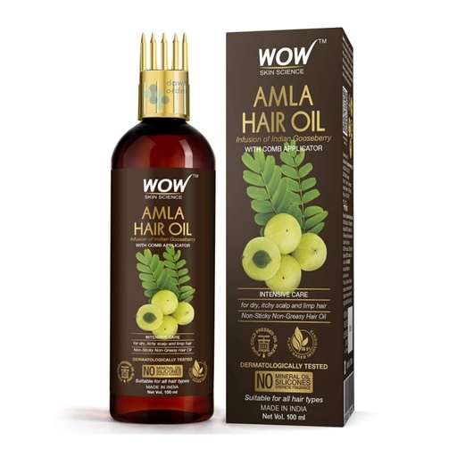 Wow Amla Hair Oil With Comb Applicator 200 Ml