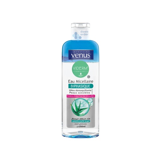Venus Viderm Purifiant Eau Micellaire (مستخلص الصبار) (250 Ml)