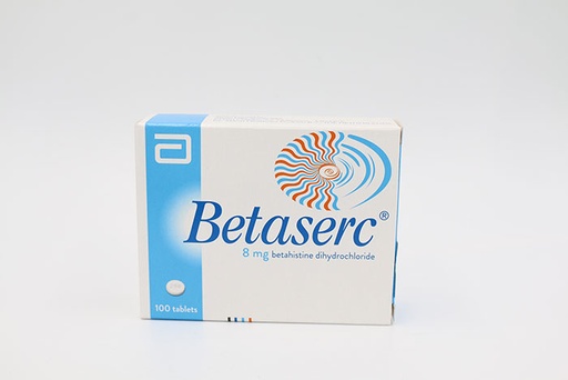 Betaserc 8mg Tab 100'S