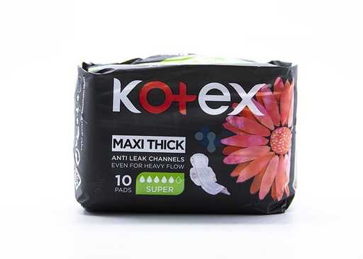 Kotex Super+Wings Black 10'S