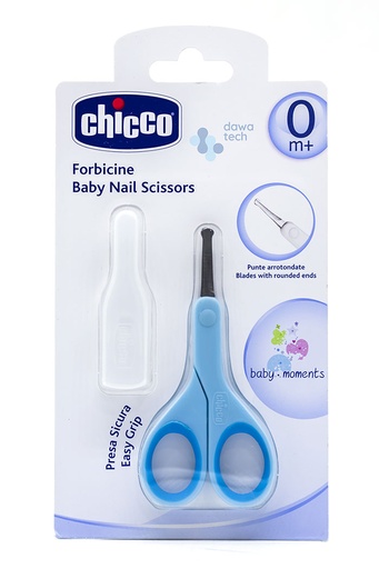 chicco new baby nail scissors light blue