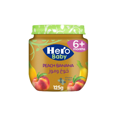 Hero Baby 6+ Peach Banana Jar 125G