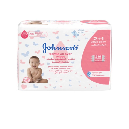Johnsons Gentle All Over Baby Wipes