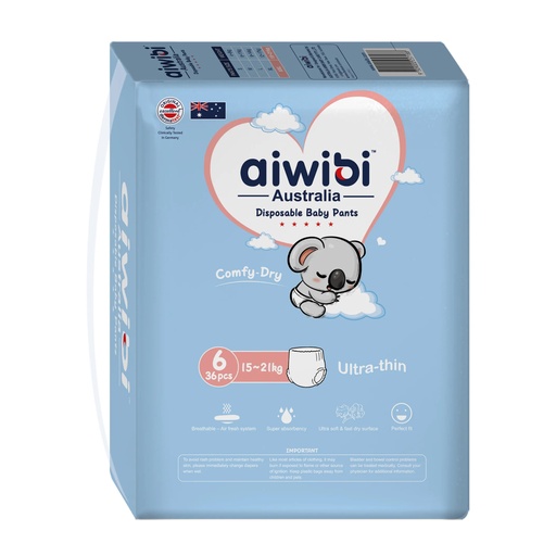 Aiwibi Baby Pants 6 Xxl 36 Pcs