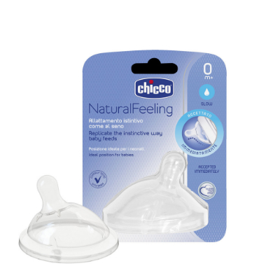 CHICCO NATURAL FEELING NIPPLE (0m+)