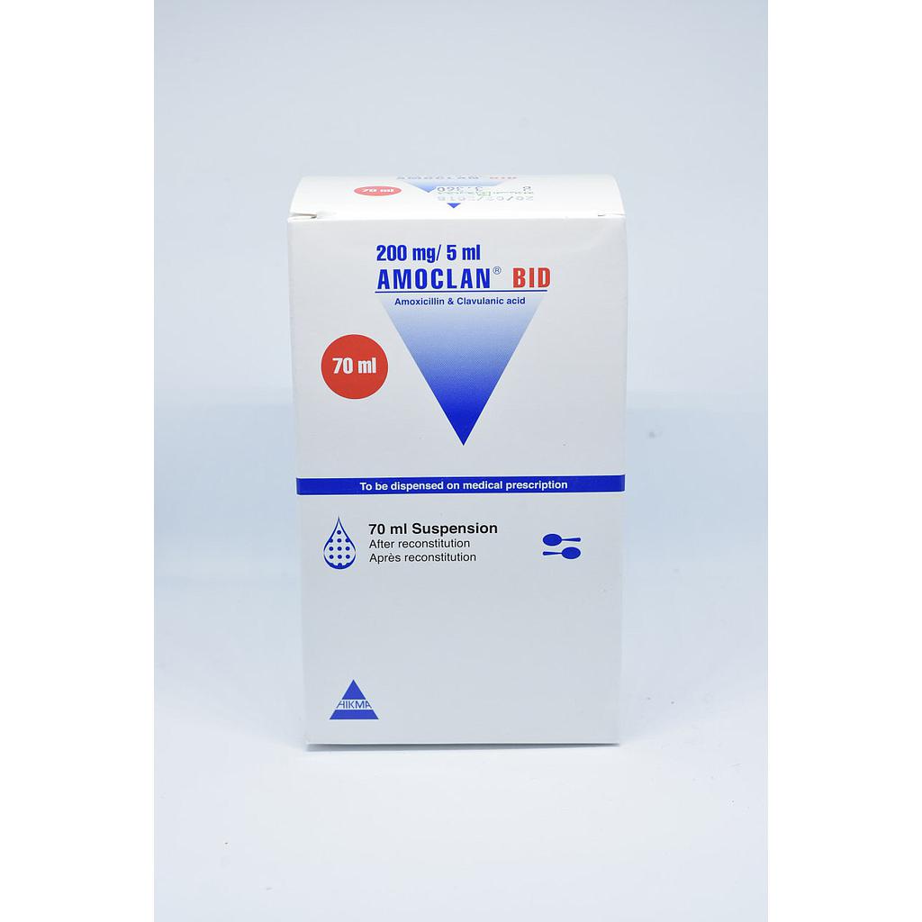 Amoclan BID 200 mg/5ml, 28.5 mg/5ml Oral suspension 