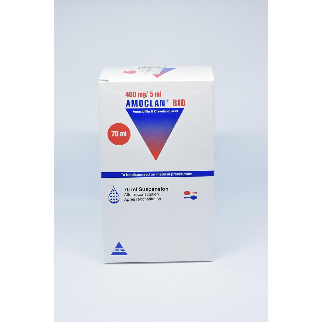 Amoclan BID 400 mg/5ml, 57 mg/5ml Oral suspension 